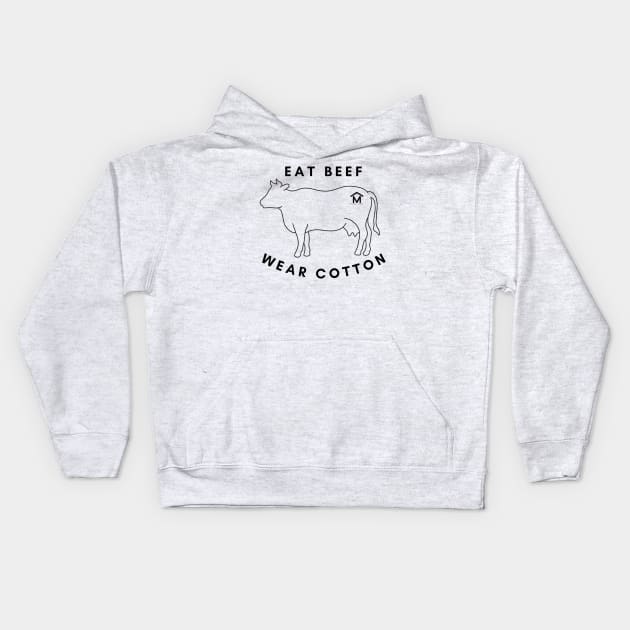 Eat beef wear cotton Kids Hoodie by Murrell farms highlands